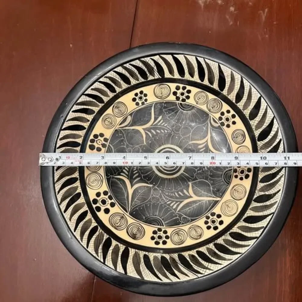 Hand Painted Wood Decorative Bowl